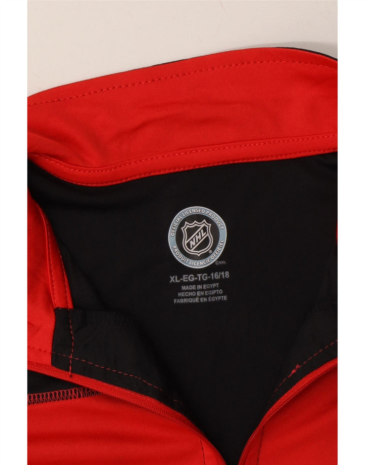 NHL Boys Chicago Blackhawks Pullover Tracksuit Top 15-16 Years XL Red Vintage NHL and Second-Hand NHL from Messina Hembry 