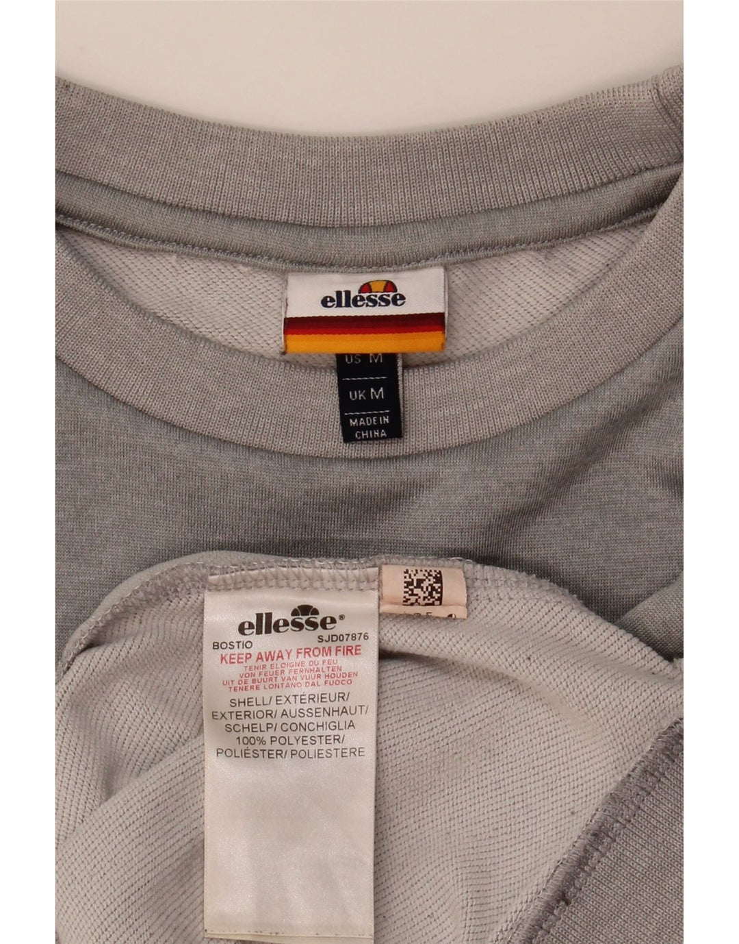 Ellesse Herre Grafisk Sweatshirt Jumper Medium Grå Colourblock Polyester