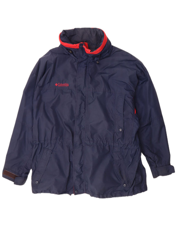 Columbia Herre Hættevindjakke UK 42 XL Navy Blue Colourblock
