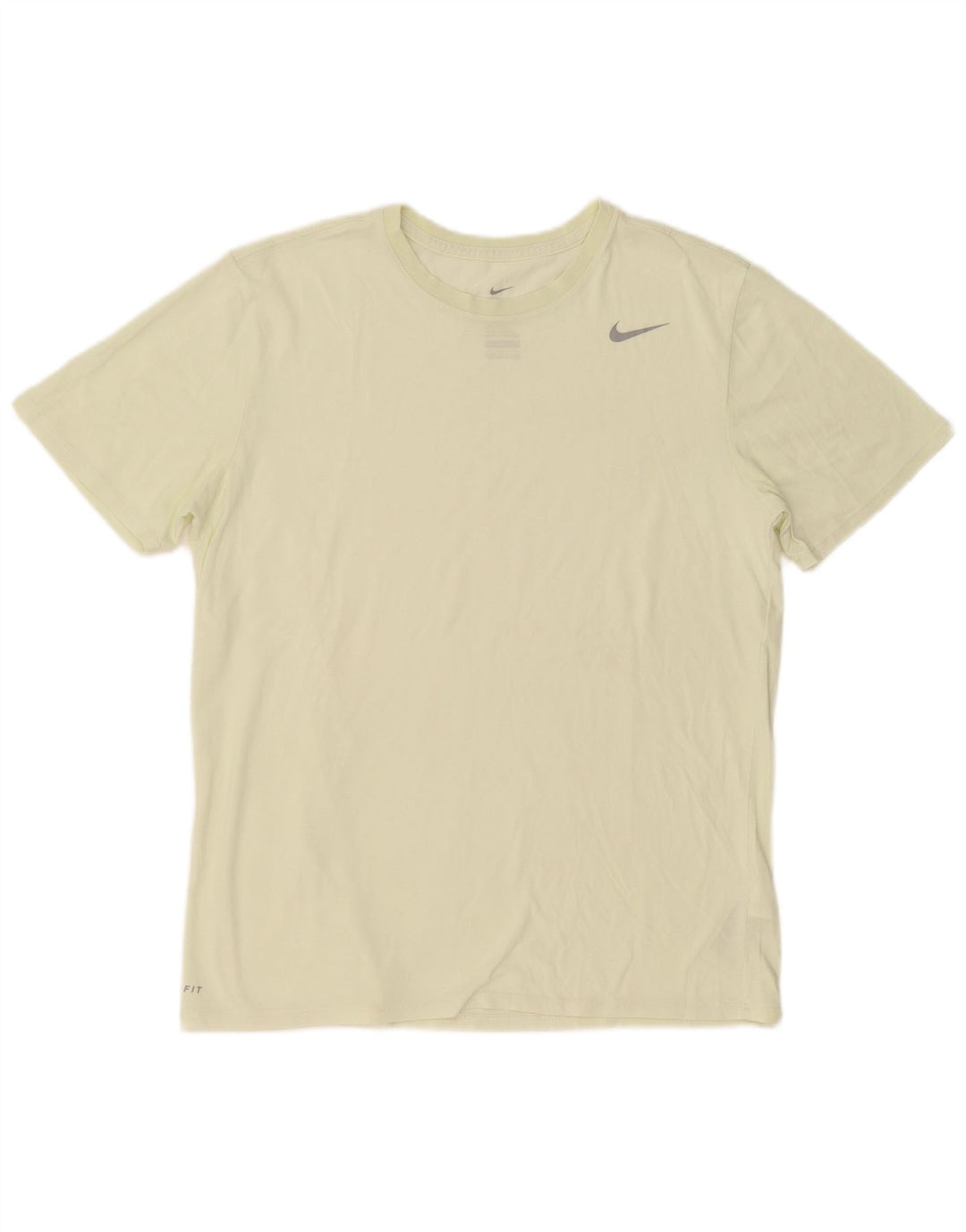 Nike T-shirt med atletisk snit til mænd, stor gul bomuld