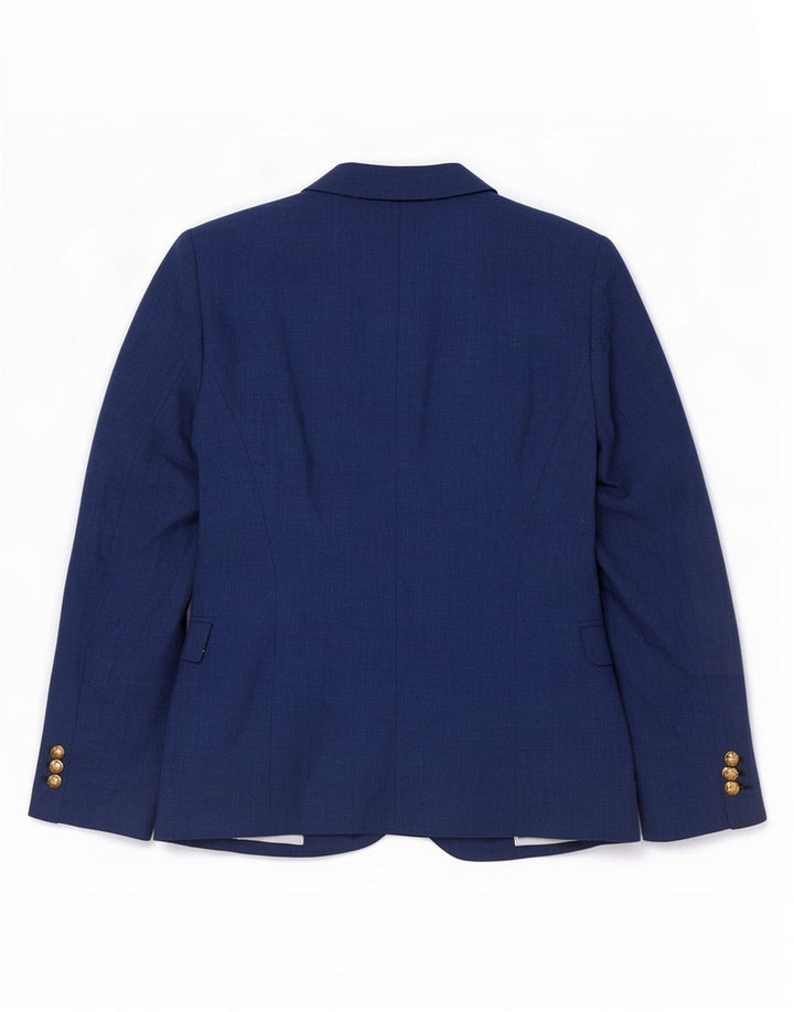 Zara Dame 1 Knap Blazer Jacket UK 10 Small Navy Blue Bomuld