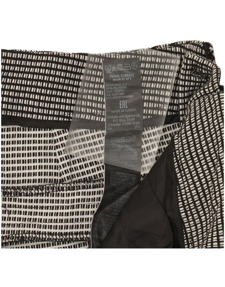 Marks & Spencer Chinobukser til kvinder UK 12 Medium W32 L29 Sort ternet