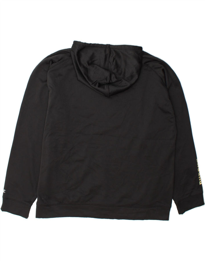 CHAMPION Mens Purdue Graphic Hoodie Jumper 2XL Black Polyester Vintage Champion and Second-Hand Champion from Messina Hembry 