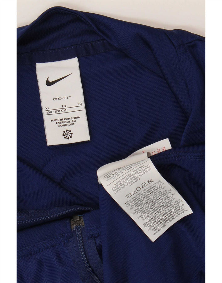 Nike træningsdragt topjakke til drenge 12-13 år XL marineblå polyester
