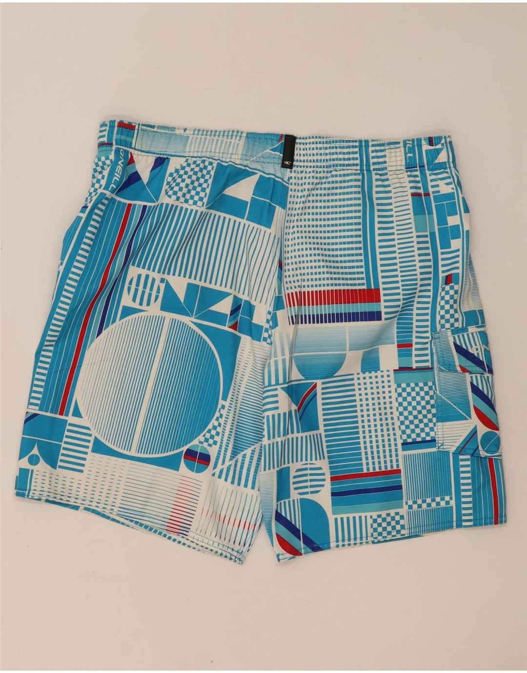 O'Neill Badeshorts til mænd store blå geometriske polyester