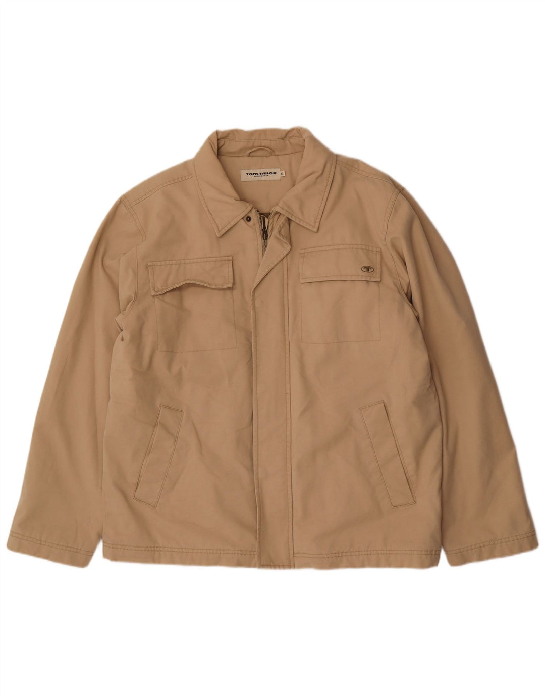 Tom Tailor Herre Utility Jacket UK 42 XL Beige Bomuld