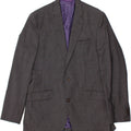 TED BAKER Mens 2 Button Blazer Jacket UK 42 XL Grey Check Wool Classic Vintage Ted Baker and Second-Hand Ted Baker from Messina Hembry 