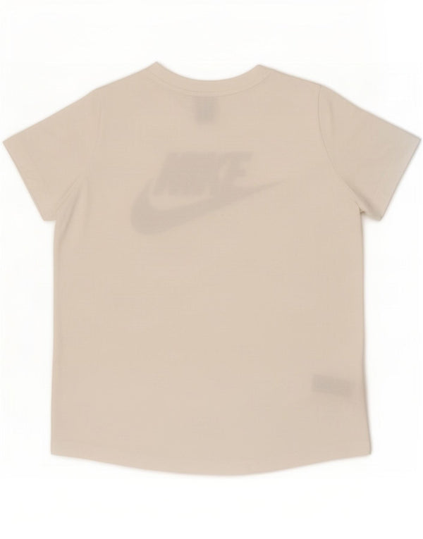 Nike Dame Oversized grafisk T-shirt Top UK 16 Stor hvid polyester