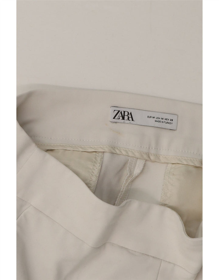 Zara Chino Shorts Medium W28 Hvid til kvinder