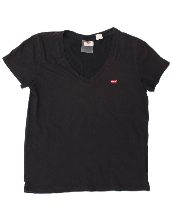 Levi's Dame T-Shirt Top UK 14 Medium Grå Bomuld