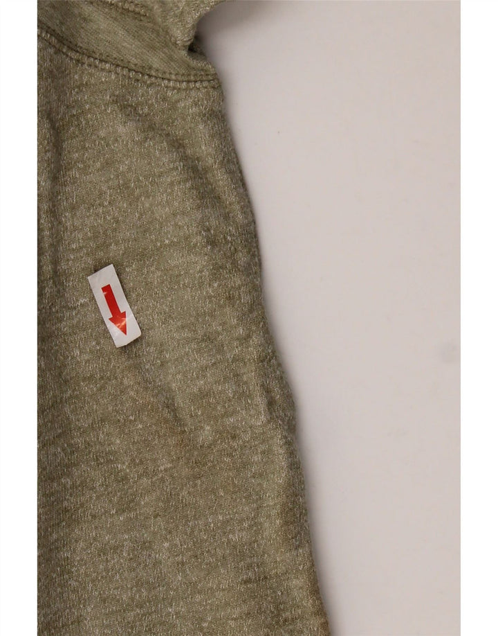 Reebok Dame Oversized Sweatshirt Jumper UK 18 XL Khaki Flecked Bomuld