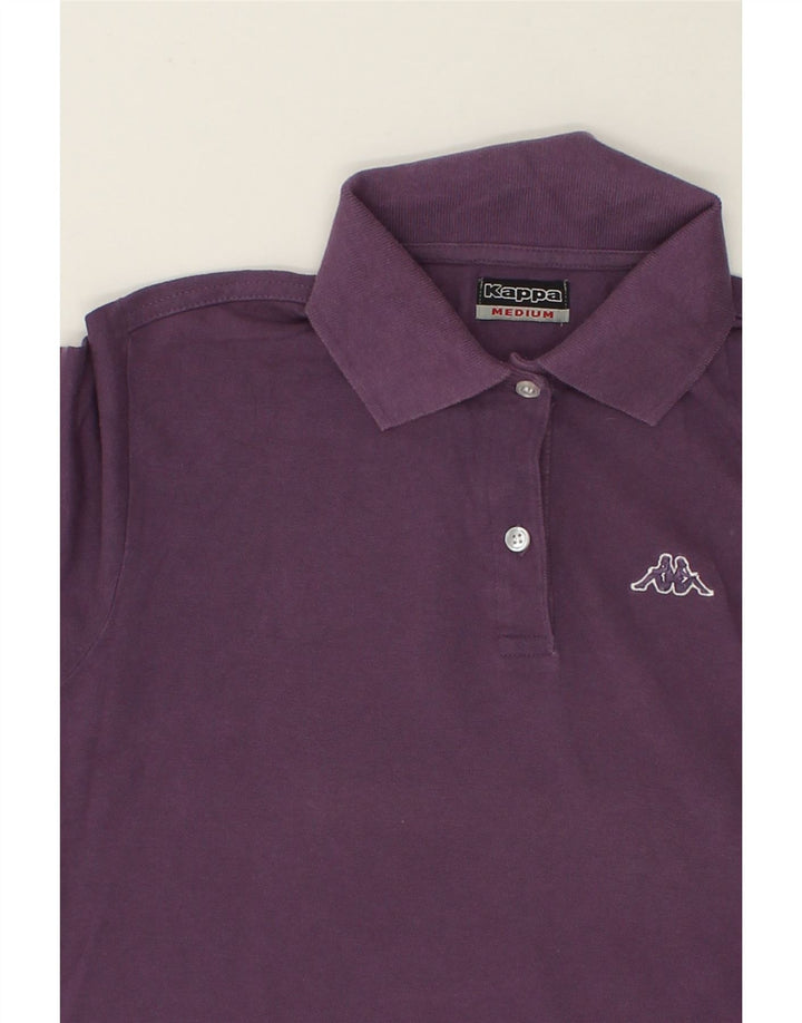 KAPPA Womens Polo Shirt UK 14 Medium Purple Cotton Vintage Kappa and Second-Hand Kappa from Messina Hembry 