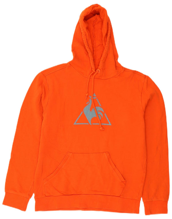 Le Coq Sportif Herre grafisk hættetrøje Jumper Medium Orange Bomuld