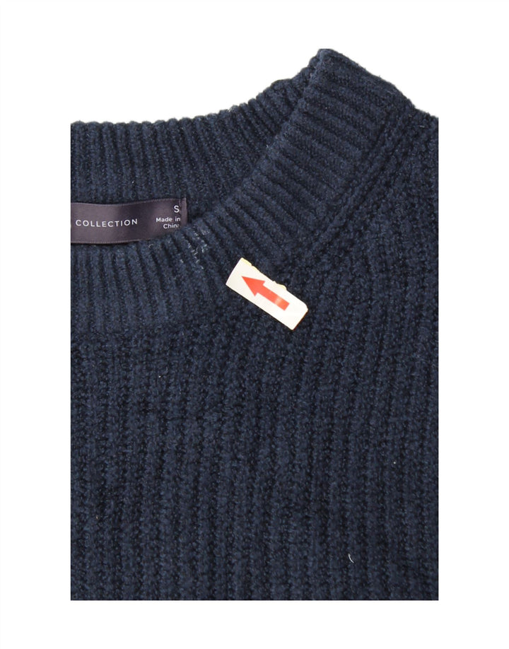 Marks & Spencer Dame Crop Oversized Vest Tank Top UK 10 Small Navy Blue