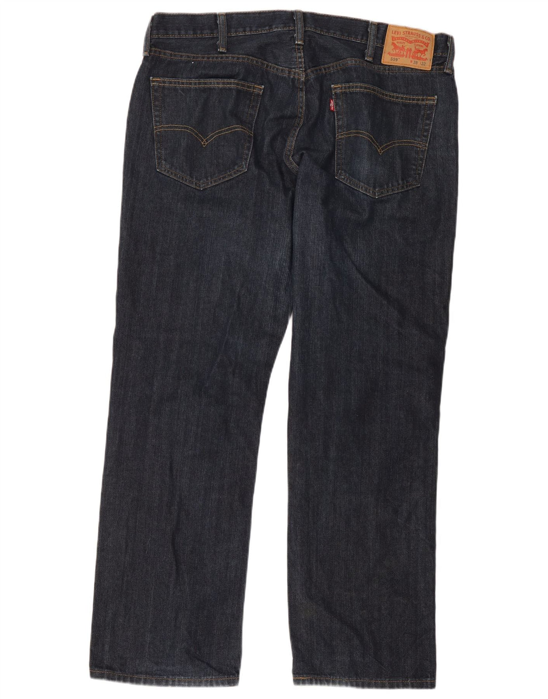 Levi's Herre 559 Straight Jeans W38 L32 Marineblå Bomuld