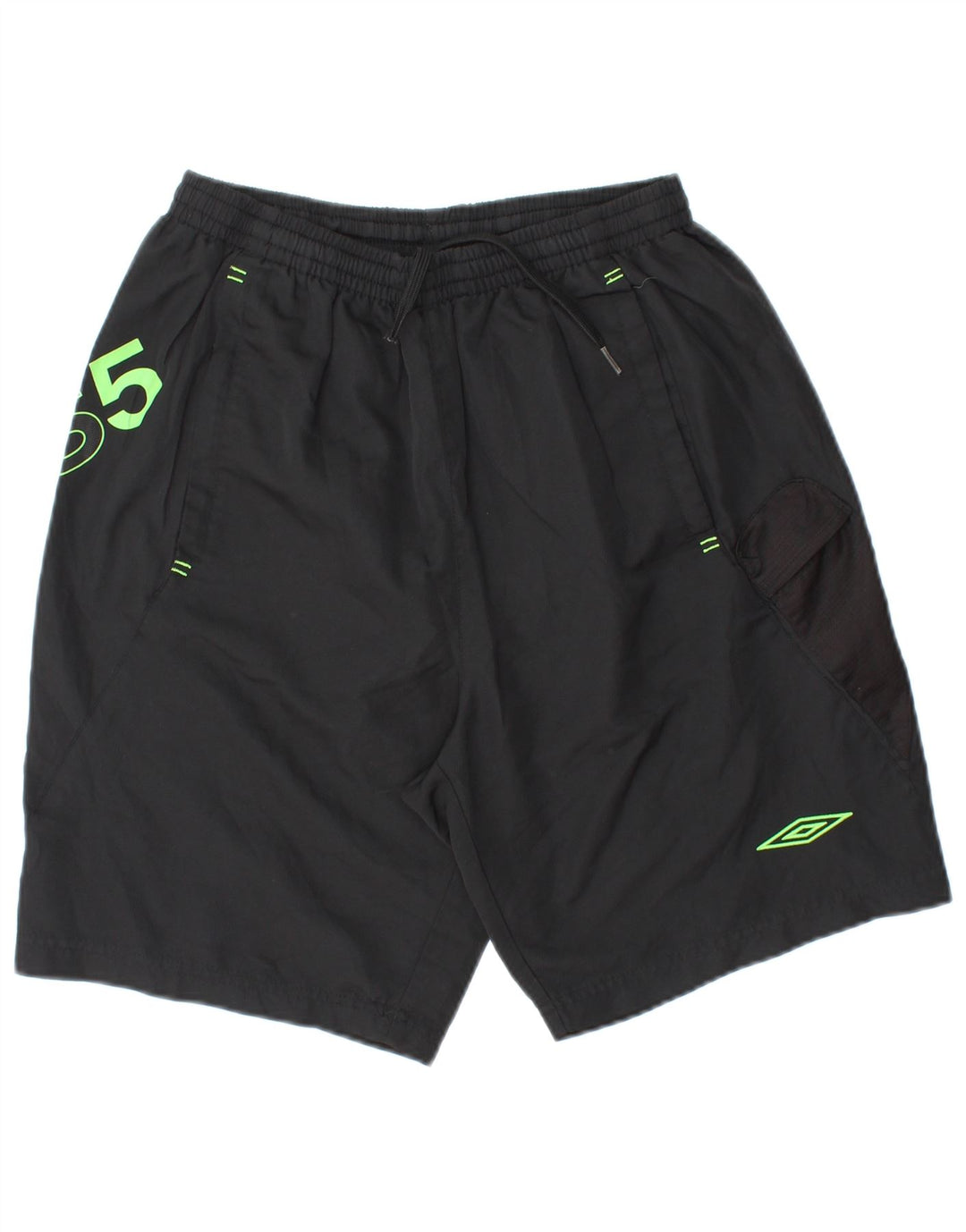 UMBRO Mens Graphic Sport Shorts Medium  Black Polyester