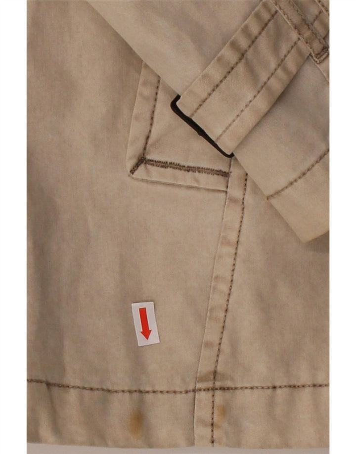 KHUJO Womens Hooded Bomber Jacket UK 6 XS Beige Polyester Vintage KHUJO and Second-Hand KHUJO from Messina Hembry 