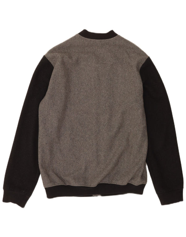 Gianni Lupo Herre Bomber Jacket UK 40 Large Grå Colourblock Uld