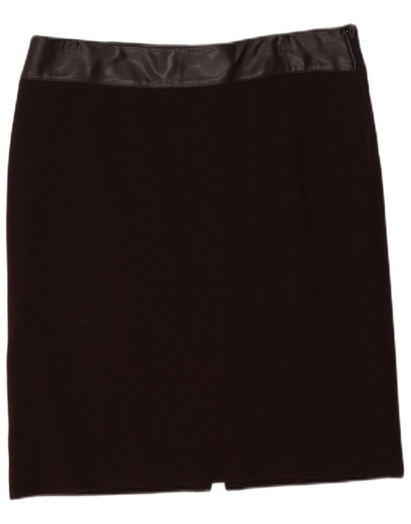 Luisa Spagnoli lige nederdel til kvinder IT 48 XL W36 Brun Virgin Wool