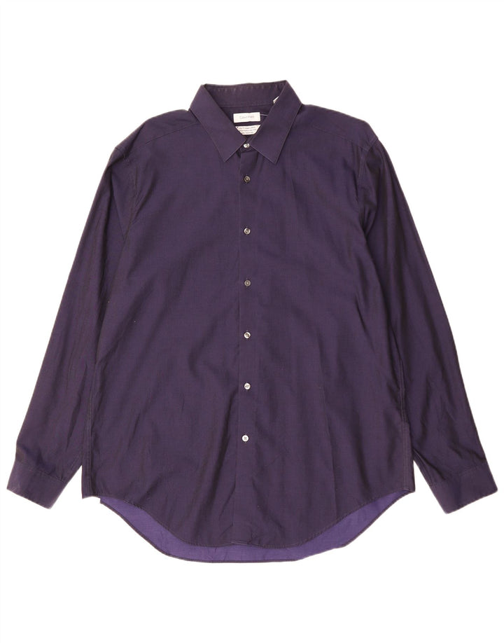 CALVIN KLEIN JEANS Slim Fit skjorte herre str. 17 XL Marineblå bomuld