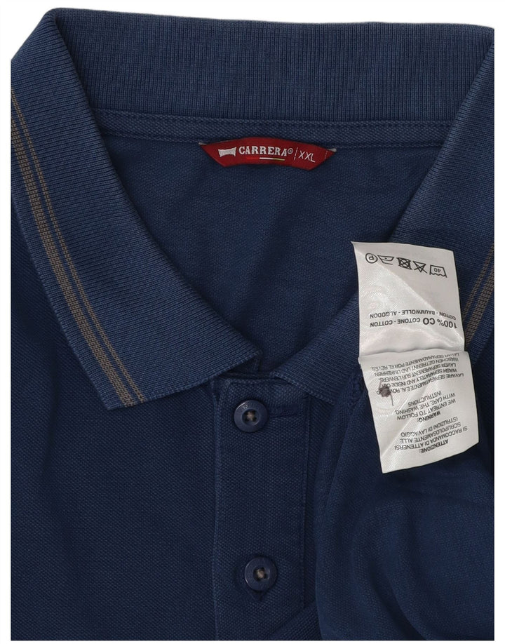 Carrera herre poloshirt 2XL blå bomuld