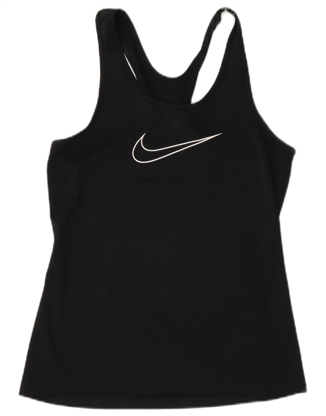 Nike Dame Dri Fit Grafisk Vest Top UK 10 Small Black Polyester
