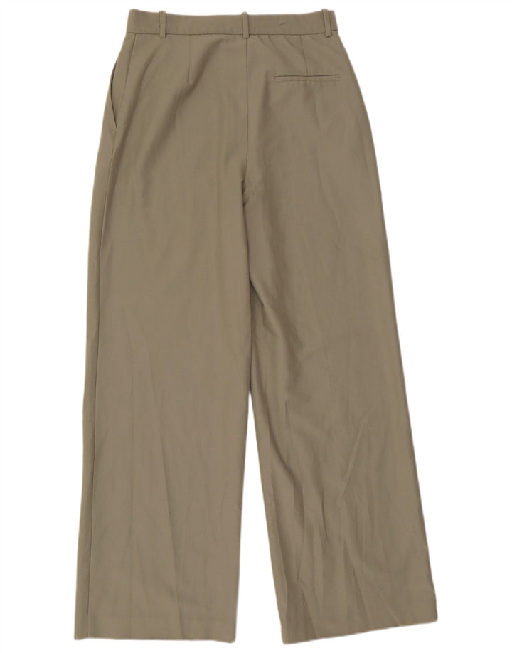 Zara Damebukser med brede ben, store W30 L32 Grøn polyester