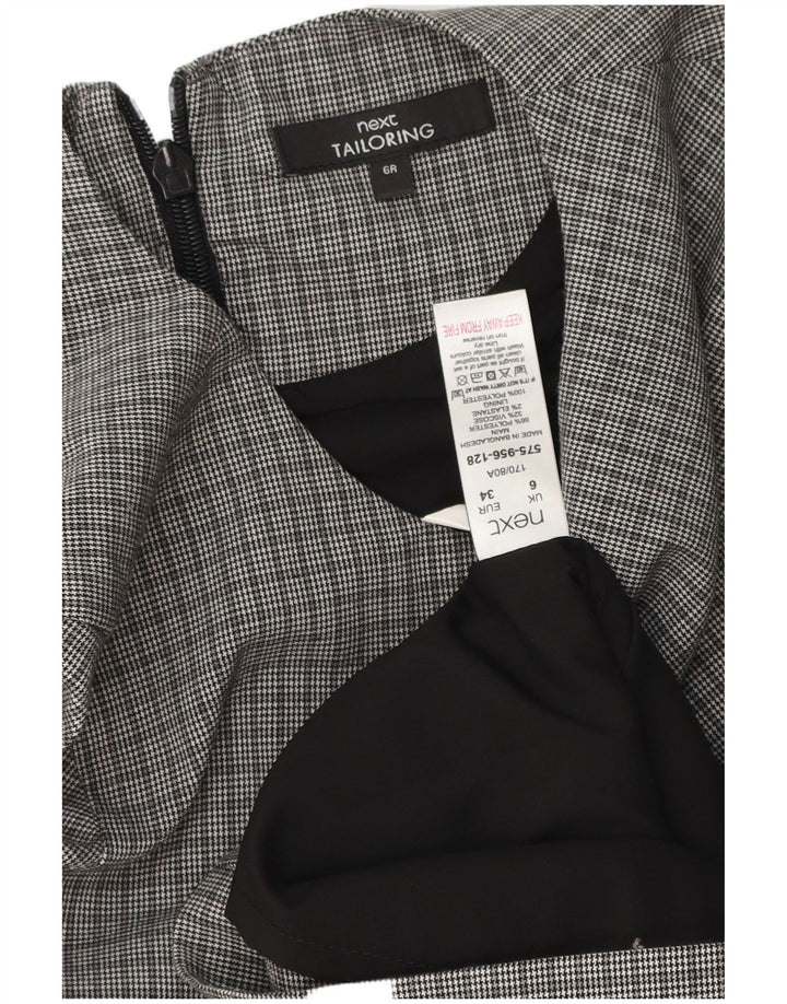 Næste Kvinders Skedekjole UK 6 XS Grå Houndstooth