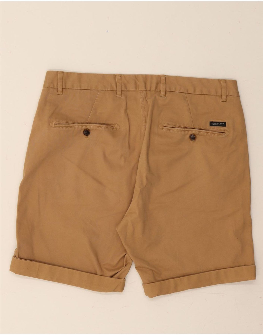 SCOTCH & SODA Mens Chino Shorts W31 Medium Beige Cotton Vintage Scotch & Soda and Second-Hand Scotch & Soda from Messina Hembry 