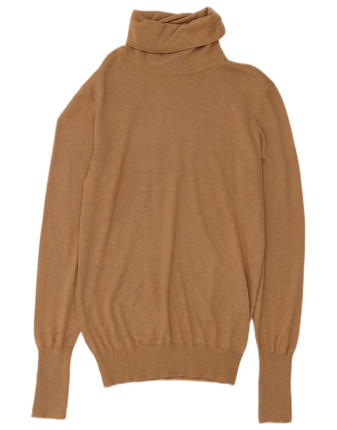 Zara Dame Roll Neck Jumper Sweater UK 16 Large Brown Modal