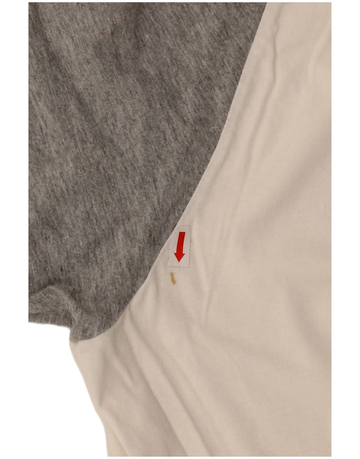 LOTTO Herre T-Shirt Top UK 46/46 3XL Hvid Colourblock Bomuld