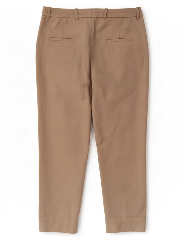 Zara Dame Slim Cropped Trousers Medium W28 L25 Beige