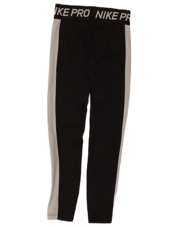 Nike Piger Grafiske Leggings 11-12 år Sort Colourblock Polyester