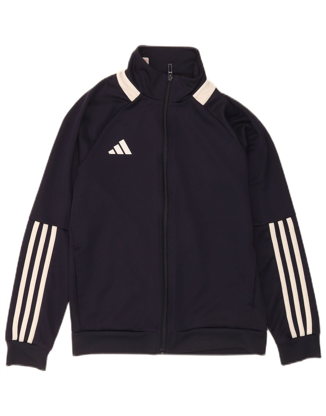 Adidas Drenge Træningsdragt Topjakke 11-12 År Marineblå Polyester