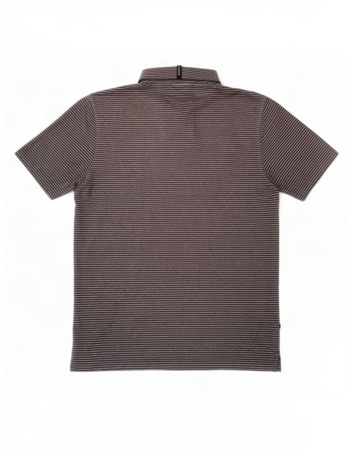Puma Polo Shirt til mænd, stor grå nålestribet polyester
