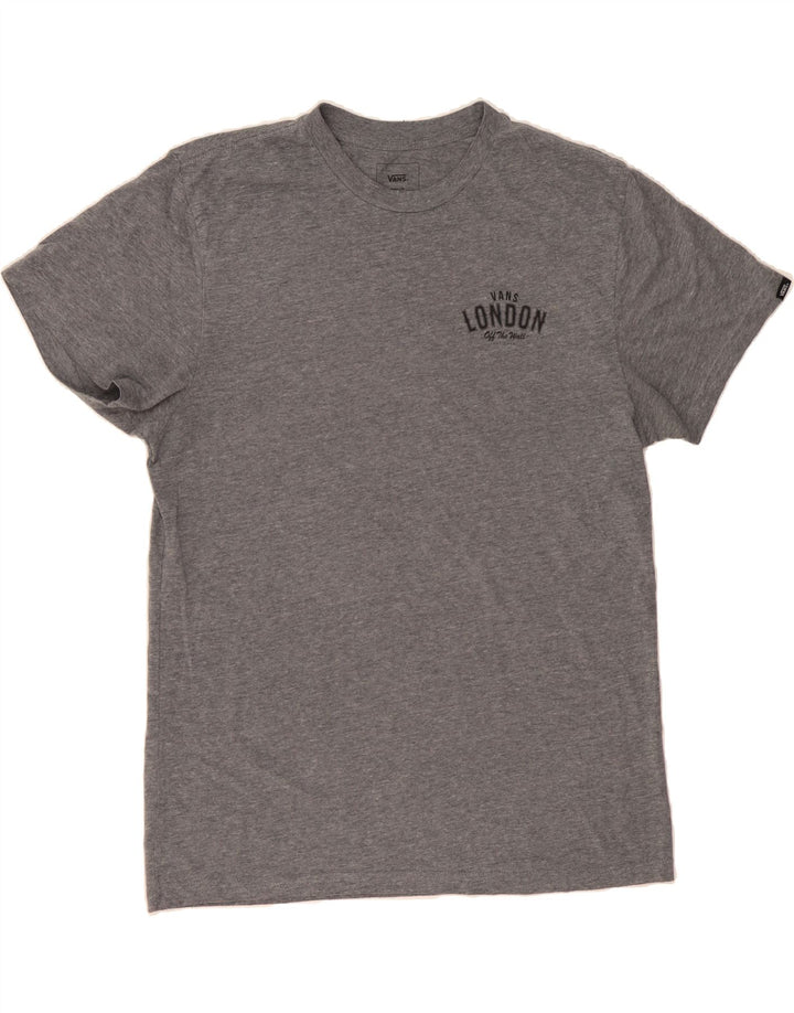 VANS Mens Custom Fit Graphic T-Shirt Top Medium Grey Vintage Vans and Second-Hand Vans from Messina Hembry 
