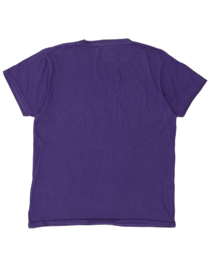 JACK & JONES Mens Graphic T-Shirt Top XL Purple