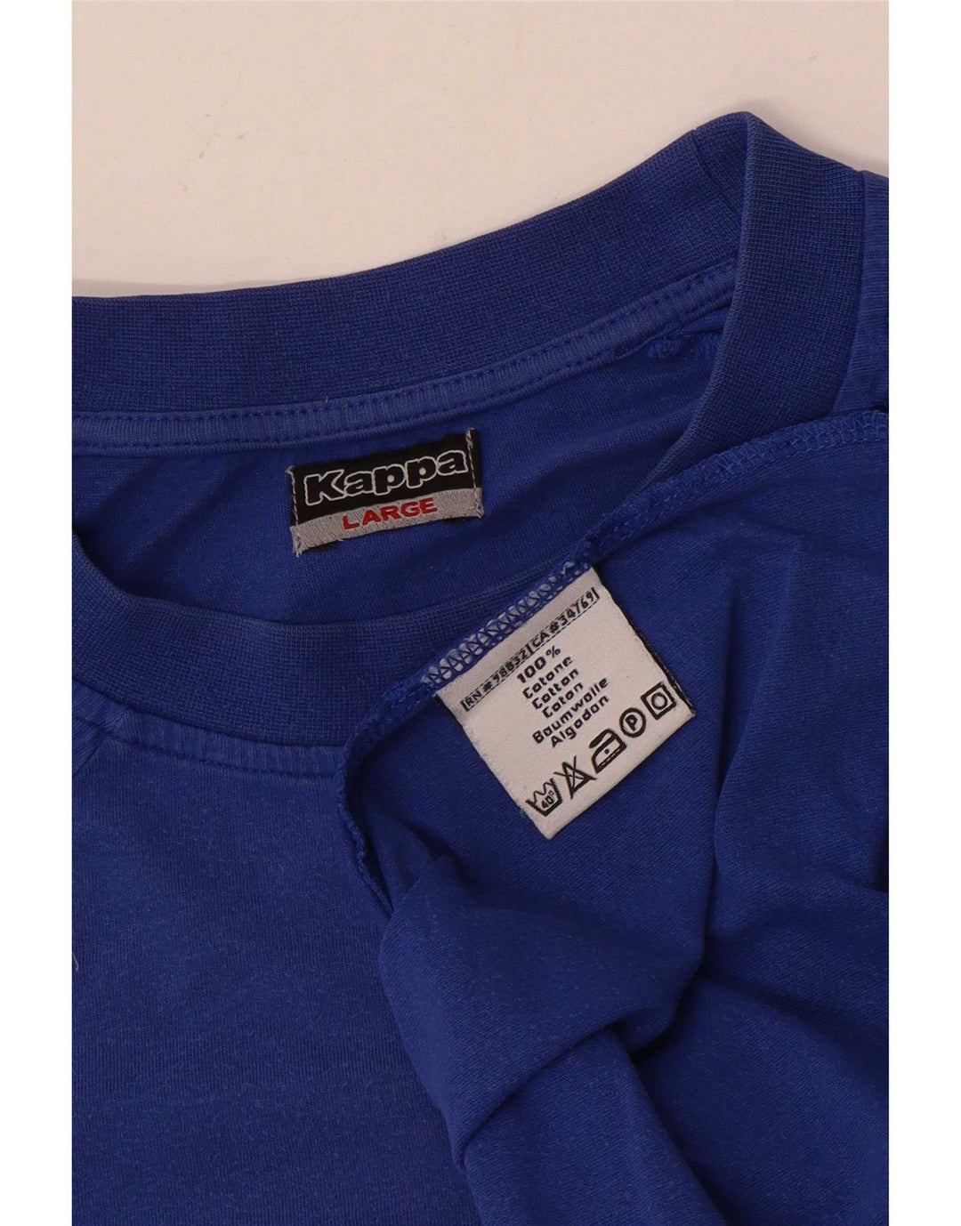 Kappa Herre T-Shirt Top Stor Blå Bomuld