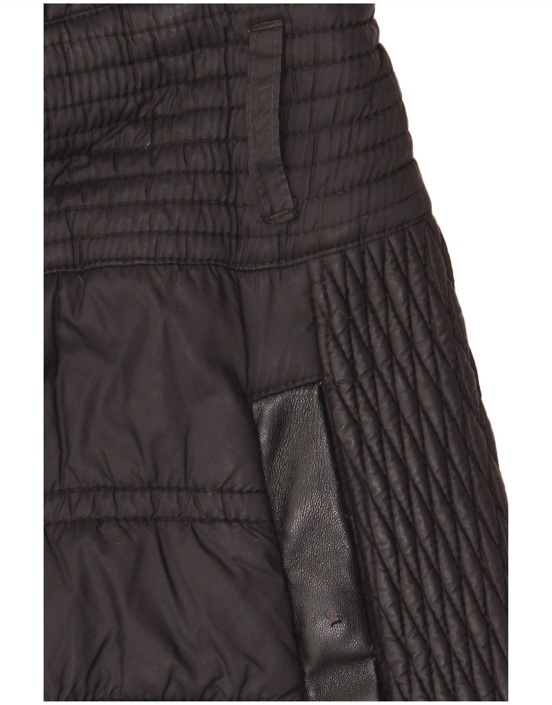 Karen Millen Herre polstret frakke UK 10 Lille sort polyamid