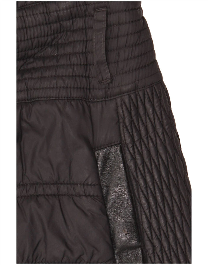 Karen Millen Herre polstret frakke UK 10 Lille sort polyamid