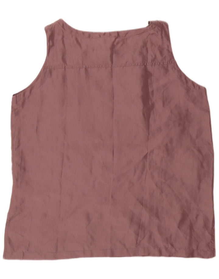 Ny hurtig damebluse uden ærmer IT 48 XL Burgundy Silke