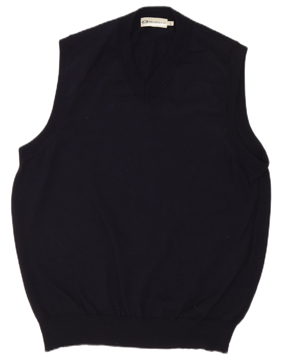 Vintage herrevest tanktop stor marineblå polyakryl