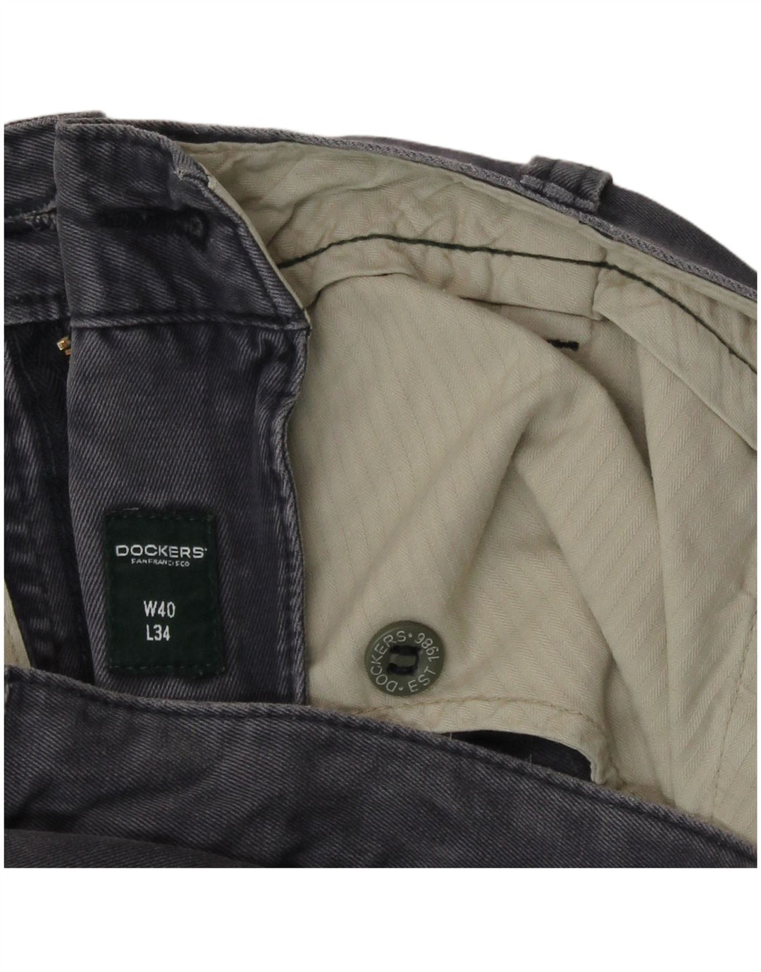 Dockers Straight Chino-bukser til mænd W40 L34 Marineblå