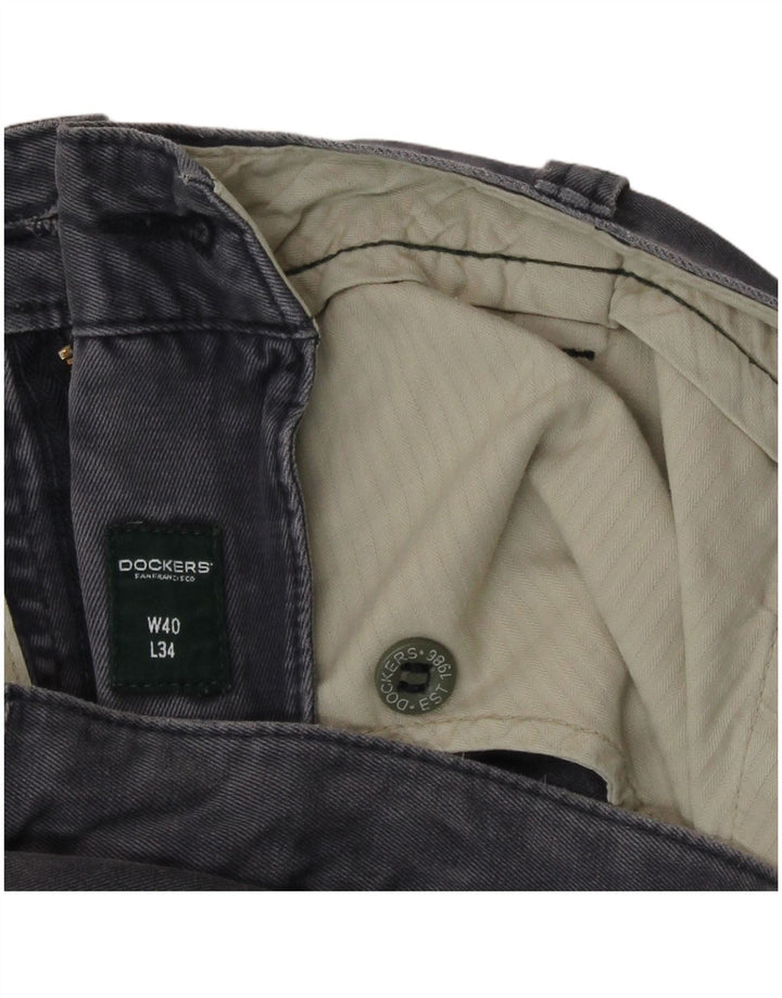 Dockers Straight Chino-bukser til mænd W40 L34 Marineblå
