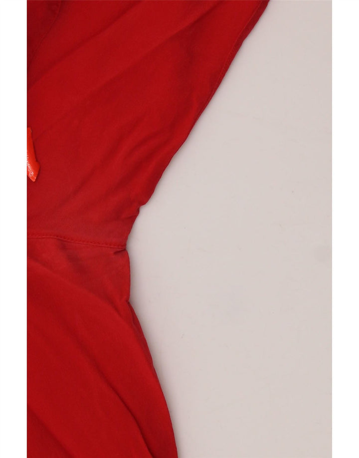 Andrea Mare Dame Skjorte Bluse UK 16 Large Red Silk