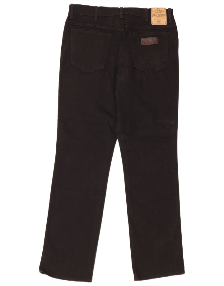 Wrangler Straight Jeans til mænd W36 L34 Sort bomuld