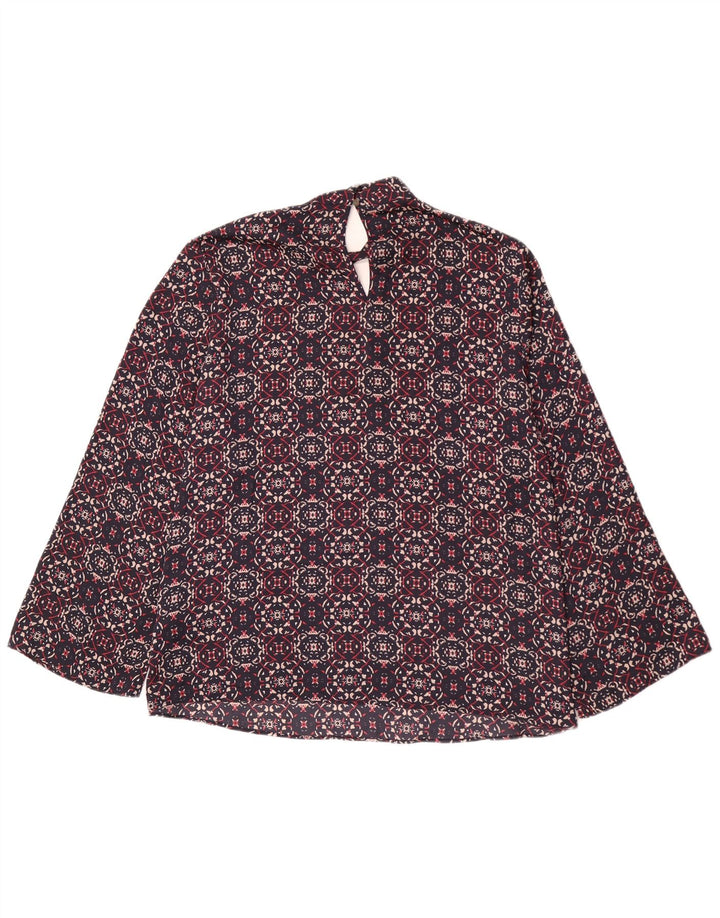 Marks & Spencer kvinders abstrakt mønster bluse Top UK 22 3XL Navy Blue