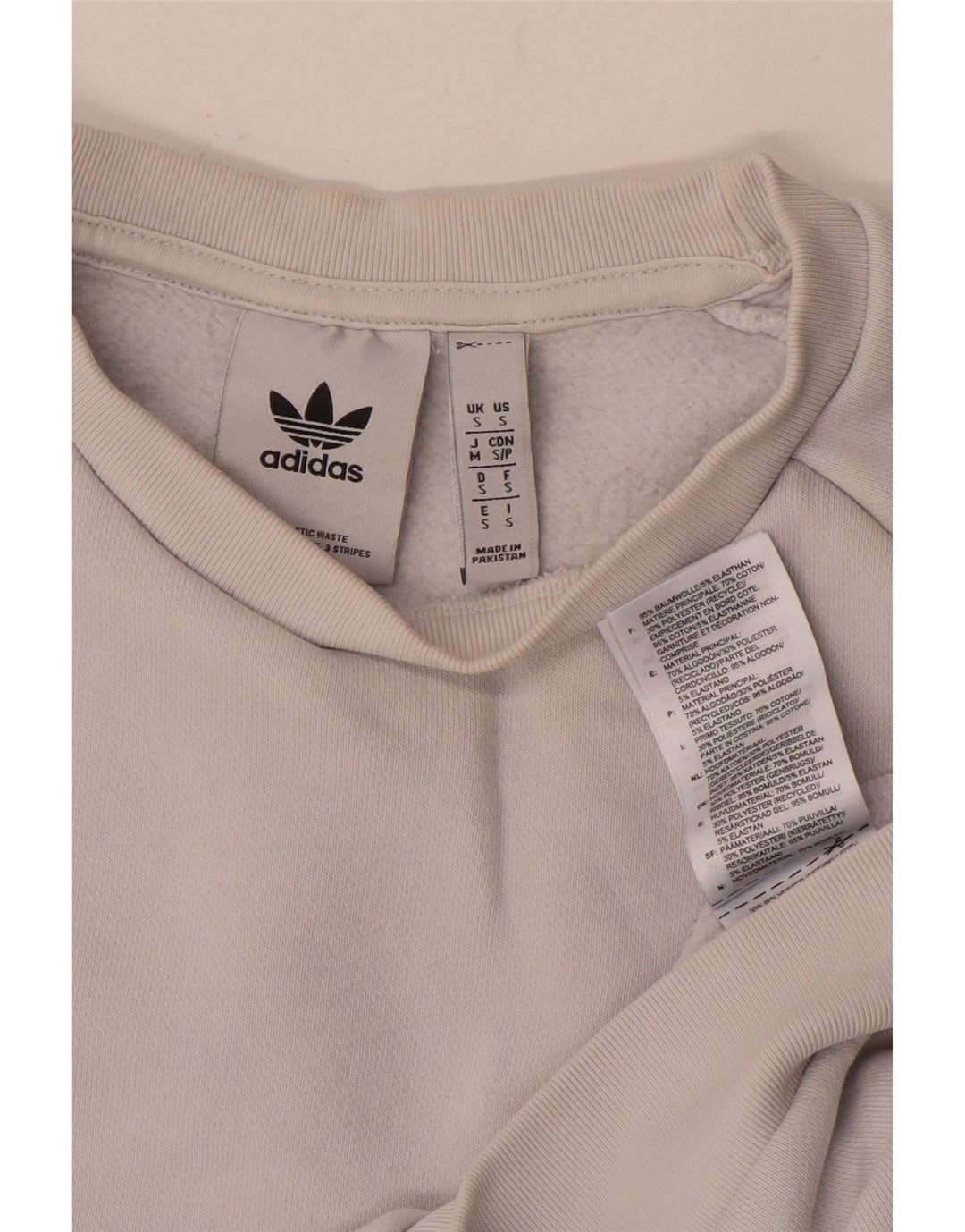 ADIDAS Sweatshirt til mænd, lille hvid bomuld