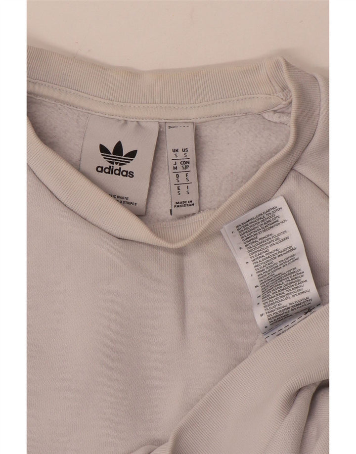 ADIDAS Sweatshirt til mænd, lille hvid bomuld