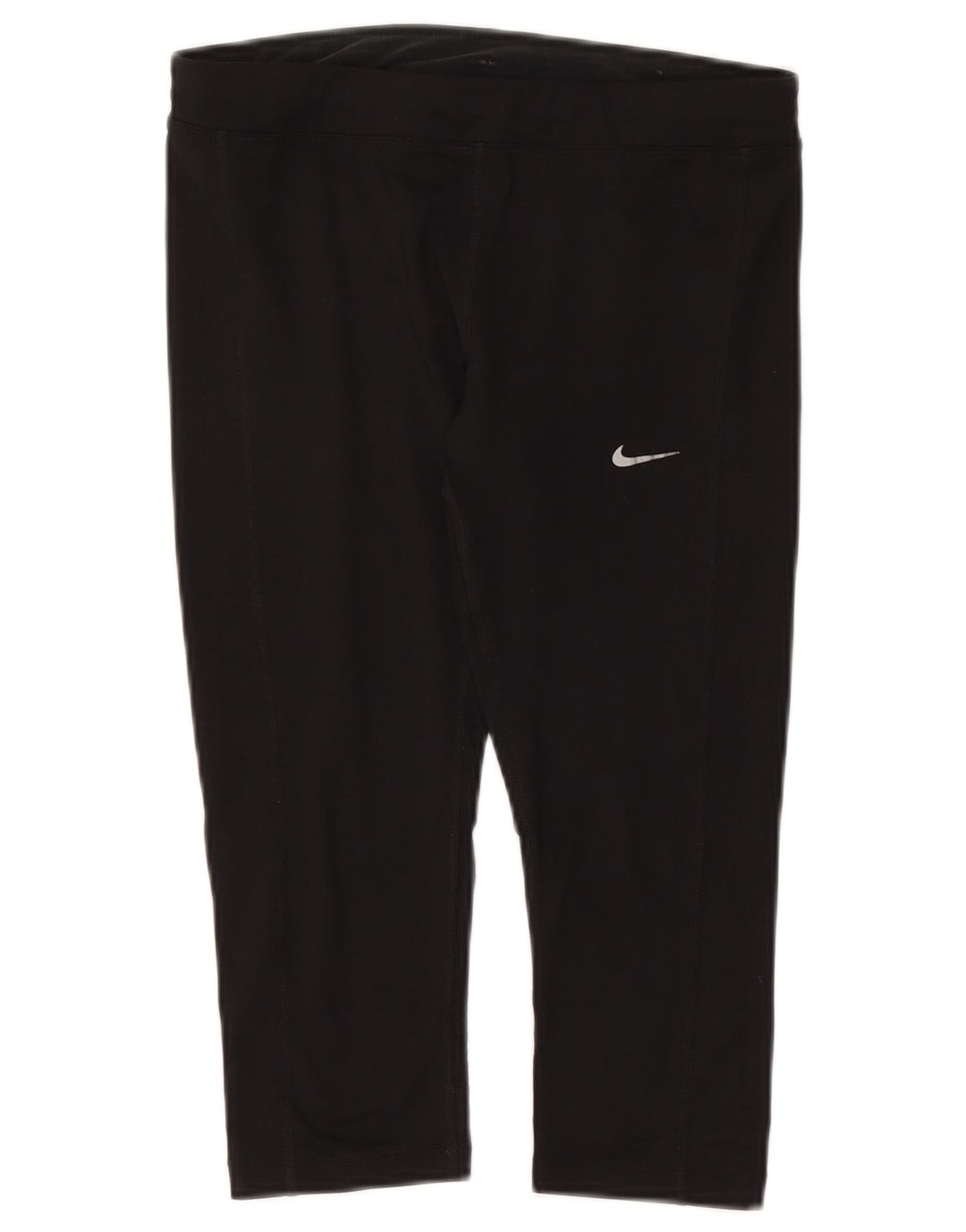 NIKE Dame Dri Fit Capri Leggings UK 12 Medium Sort Polyester